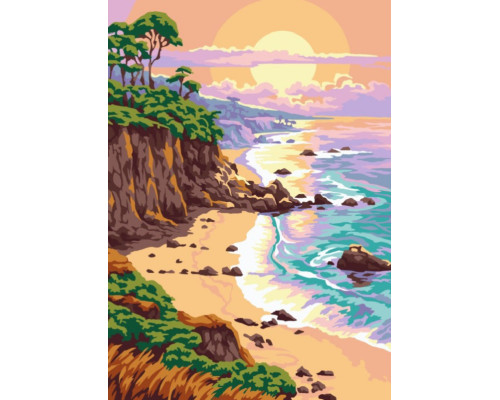 Картина по номерам на картоне "Дикий пляж" от "Art City"