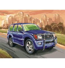 Картина по номерам на холсте "Toyota Land Cruiser"