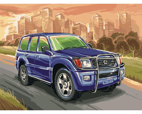 Картина по номерам на холсте "Toyota Land Cruiser" от "Белоснежка"