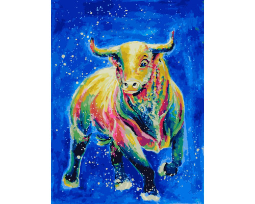 Картина по номерам на холсте "Космический бык" от "Белоснежка"