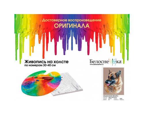 Картина по номерам на холсте "Эльзасская овчарка" от "Белоснежка"