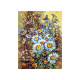 Картина по номерам на холсте "Букет с ромашками и бабочкой" от "Белоснежка"