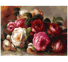 Картина по номерам на холсте "Розы Ренуара"