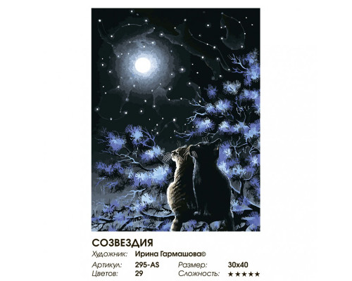 Картина по номерам на холсте "Созвездия" от "Белоснежка"