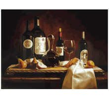 Картина по номерам на холсте "Вино и груши"
