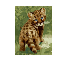 Картина по номерам на холсте "Детеныш леопарда"