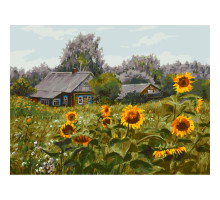 Картина по номерам на холсте "Лето в деревне"