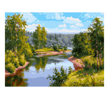 Картина по номерам на холсте "Проточная река"