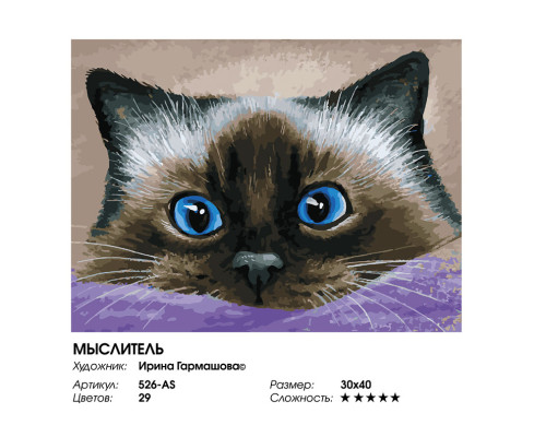 Картина по номерам на холсте "Мыслитель" от "Белоснежка"