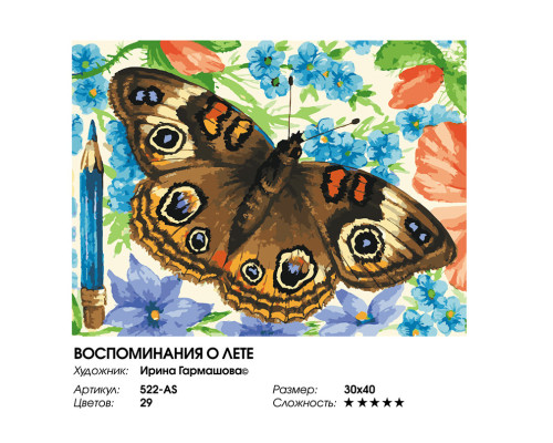 Картина по номерам на холсте "Воспоминания о лете" от "Белоснежка"