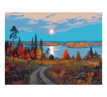 Картина по номерам на холсте "Осень в Карелии"