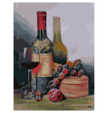 Картина по номерам на холсте "Красное вино"