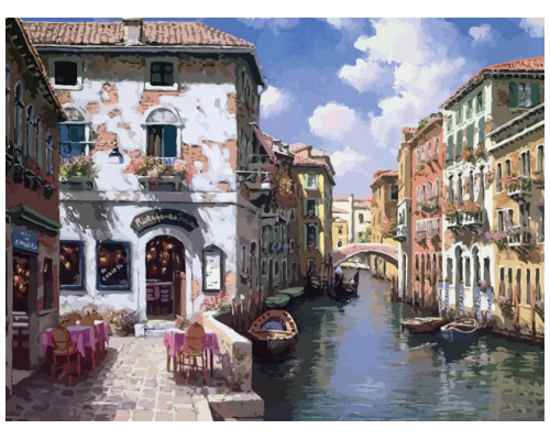 Картина по номерам на холсте "Венецианские дома" от "Белоснежка"