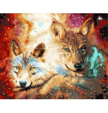 Картина по номерам на холсте "Волчий взгляд"
