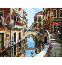 Картина по номерам на холсте "Венецианский канал"