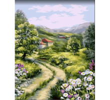 Картина по номерам на холсте "Сельские тропы"