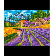 Картина по номерам на холсте "<br />Альпийская деревня"