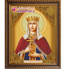 Алмазная мозаика без подрамника "Икона Святая Мученица Людмила"
