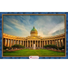 Алмазная мозаика без подрамника "Казанский собор"