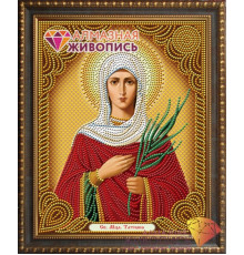 Алмазная мозаика без подрамника "Икона Святая Татьяна"