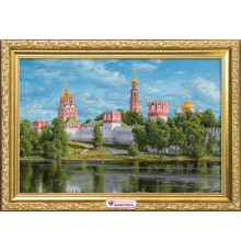 Алмазная мозаика без подрамника "Новодевичий монастырь"
