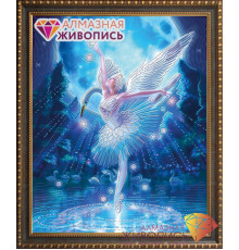 Алмазная мозаика без подрамника "Лебединое озеро"