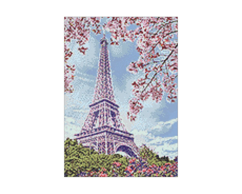 Алмазная мозаика без подрамника "Весна в Париже"