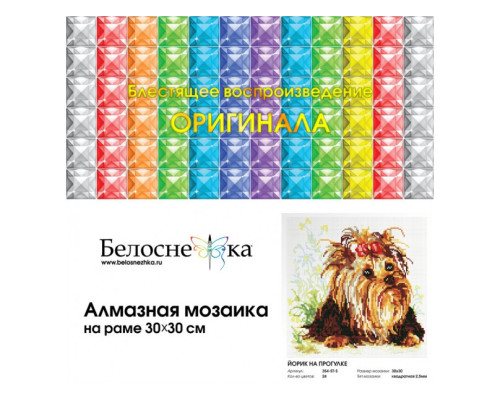 Алмазная мозаика на подрамнике "Йорик на прогулке"