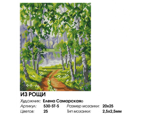 Алмазная мозаика на подрамнике "Из рощи"