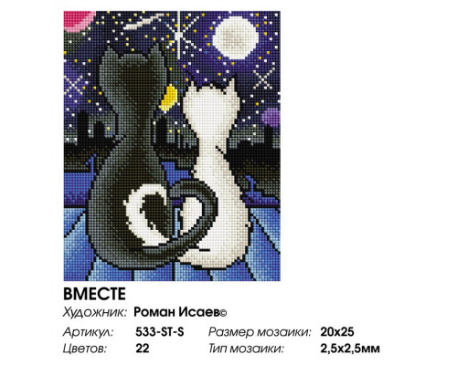 Алмазная мозаика на подрамнике "Вместе"