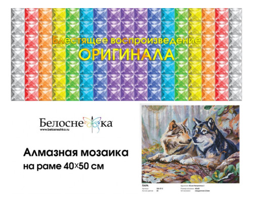 Алмазная мозаика на подрамнике "Пара"