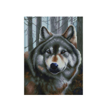 Алмазная мозаика на подрамнике "Волк"
