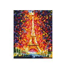 Алмазная мозаика без подрамника "Париж-огни Эйфелевой башни"