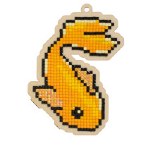 Алмазная мозаика на деревянной основе "Золотая рыбка"