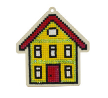 Алмазная мозаика на деревянной основе "Уютный дом "