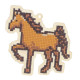 Алмазная мозаика на деревянной основе "Лошадь"