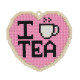 Алмазная мозаика на деревянной основе "Я люблю чай"