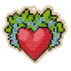 Алмазная мозаика на деревянной основе "Сердце"