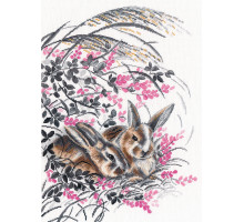 Набор для вышивания крестиком "Кролики"