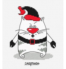 Набор для вышивания крестиком "Кошачий гороскоп. Скорпион"
