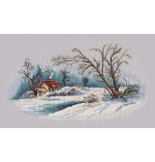 Набор для вышивания крестиком "Зимний пейзаж"