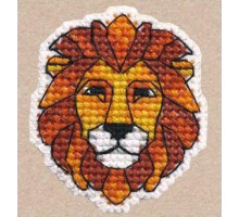 Набор для вышивания крестиком "Значок-лев"