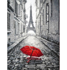 Набор для вышивания крестиком "В Париже дождь"