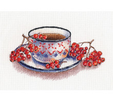 Набор для вышивания крестиком "Рябиновый чай"