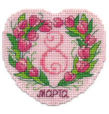 Набор для вышивания крестиком "К 8 Марта. Магнит"