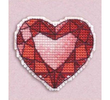 Набор для вышивания крестиком "Значок-сердце"