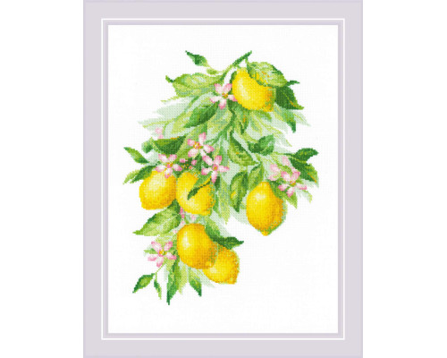 Набор для вышивания крестиком "Яркие лимоны"