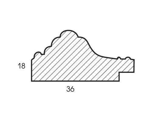 Готовая багетная рама "1060-BL Nicole (золотой)"