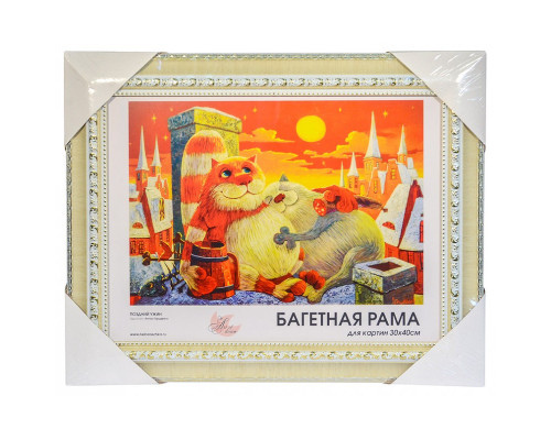Готовая багетная рама "1071-BL Donna (серебряный)"