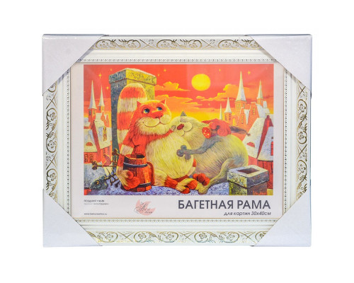 Готовая багетная рама "1081-BL Flora (серебряный)"